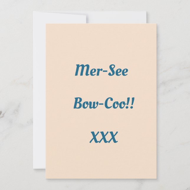 Cartão De Agradecimento Não é a grafia real! (Frente)