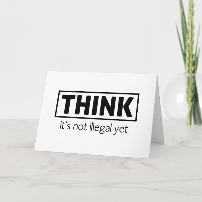 Cartão De Agradecimento Não é ilegal (Frente)