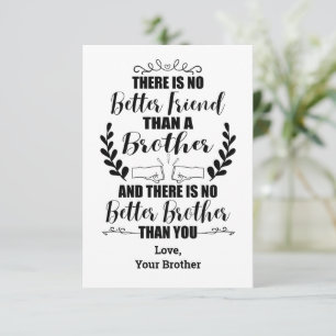 Cartão De Agradecimento Não é melhor amigo do que irmão, não é melhor irmã