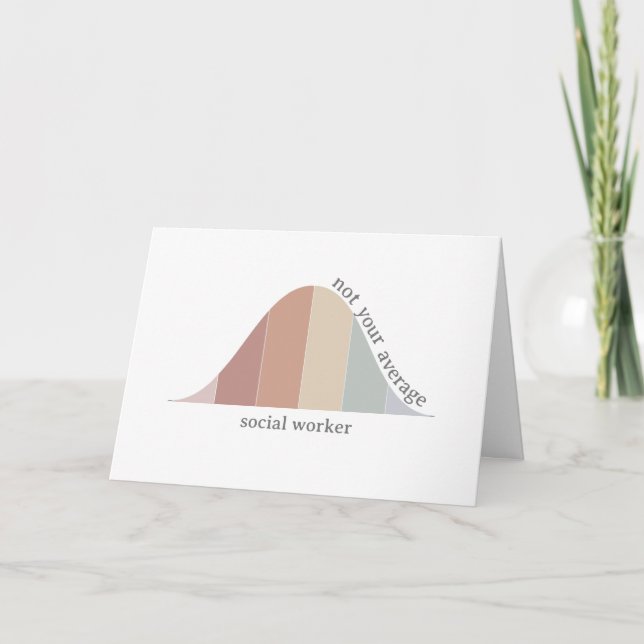 Cartão De Agradecimento Não é seu trabalhador social médio (Frente)