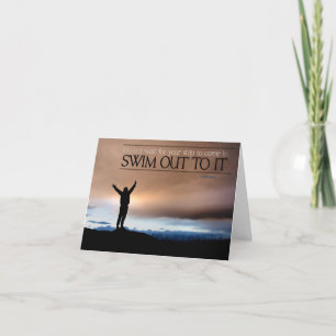 Cartão De Agradecimento "Não espere pela sua nave" Cotação Inspiracional