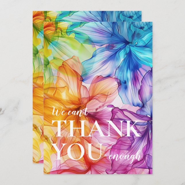 Cartão De Agradecimento Não podemos obrigado-lo suficiente Bloom Ereal (Frente/Verso)