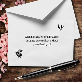 Cartão De Agradecimento Não poderia imaginar nosso casamento sem você