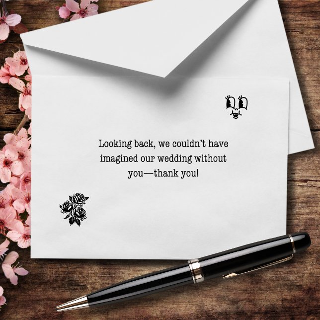 Cartão De Agradecimento Não poderia imaginar nosso casamento sem você (Criador carregado)