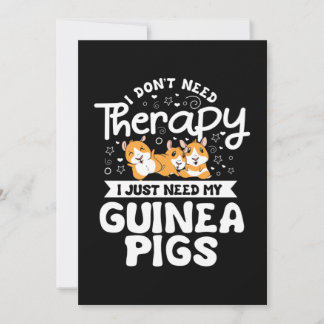 Cartão De Agradecimento Não preciso de Therapy Guiné Pig Cavy Roddent