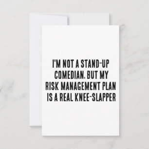 Cartão De Agradecimento Não sou um comediante stand-up, mas meu gerenciame