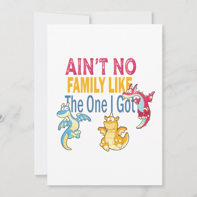 Cartão De Agradecimento Não tenho família como a que tenho (Frente)