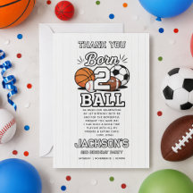 Nascido para Esportes de 2 Bolas Tema Menino Festa