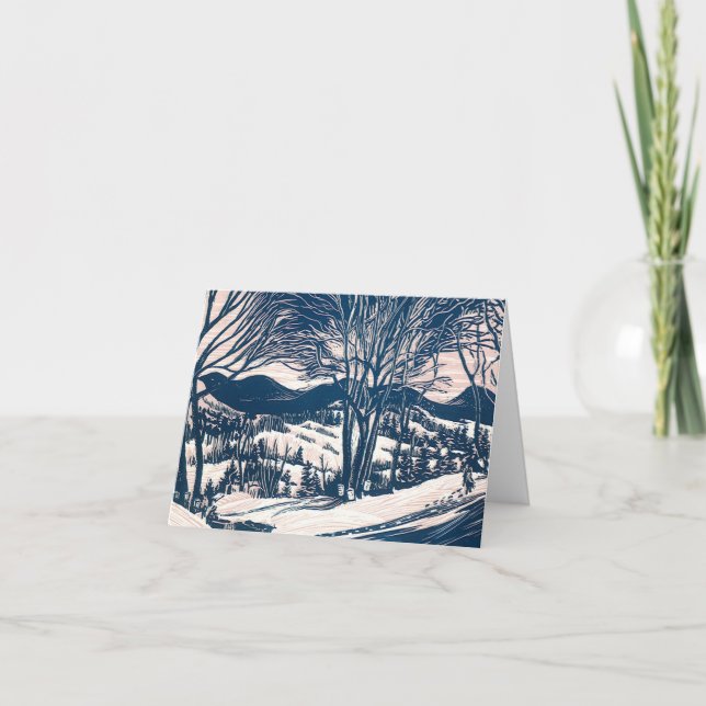 Cartão De Agradecimento Natais vintages Obrigado (Frente)