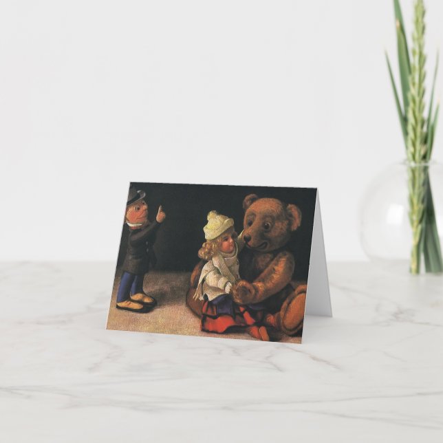 Cartão De Agradecimento Natais vintages Obrigado (Frente)