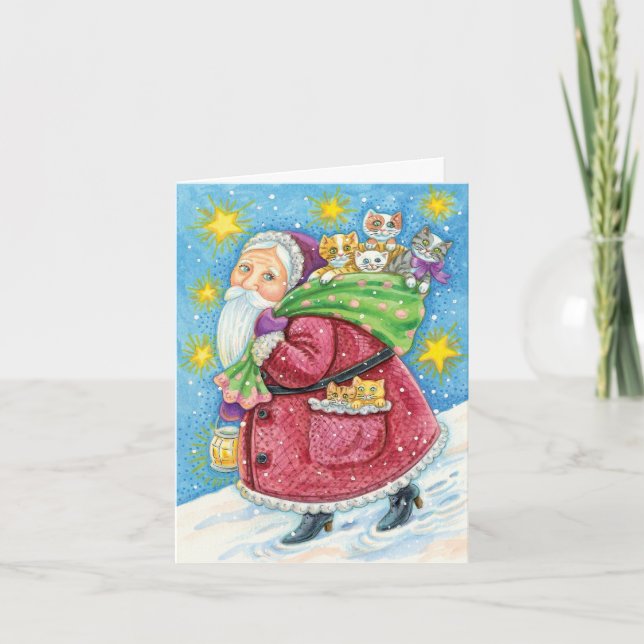 Cartão De Agradecimento Natais vintages Obrigado (Frente)