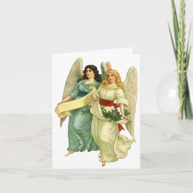 Cartão De Agradecimento Natais vintages Obrigado (Frente)