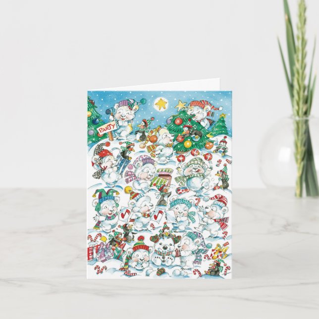 Cartão De Agradecimento Natais vintages Obrigado (Frente)