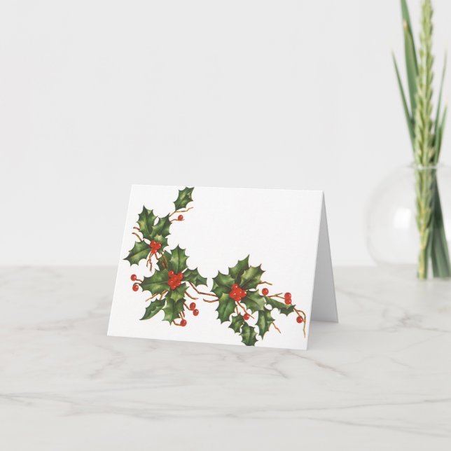 Cartão De Agradecimento Natais vintages Obrigado (Frente)