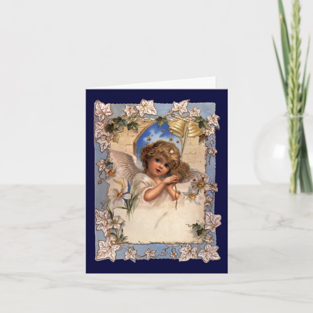 Cartão De Agradecimento Natais vintages Obrigado (Frente)