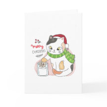 Natal 3 Gato Dipando um Biscoito no Natal