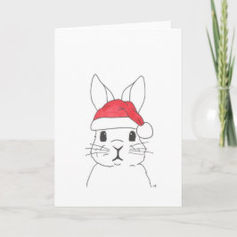 Cartão De Agradecimento Natal 4 Coelho num Natal Holida