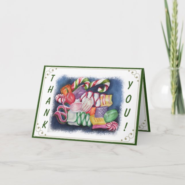 CARTÃO DE AGRADECIMENTO NATAL CANDDY OBRIGADO (Frente)