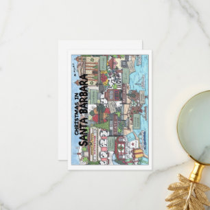 Cartão De Agradecimento Natal em Papais noeis Barbara