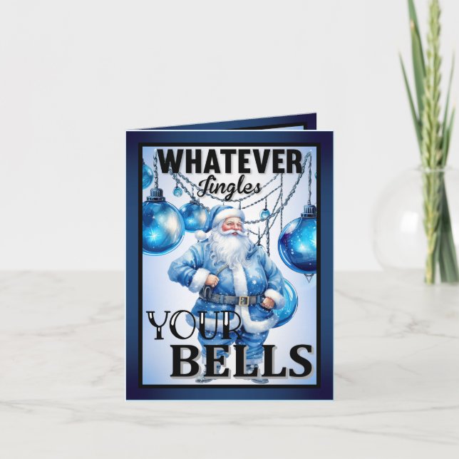 Cartão De Agradecimento Natal para Papais noeis engraçados (Frente)