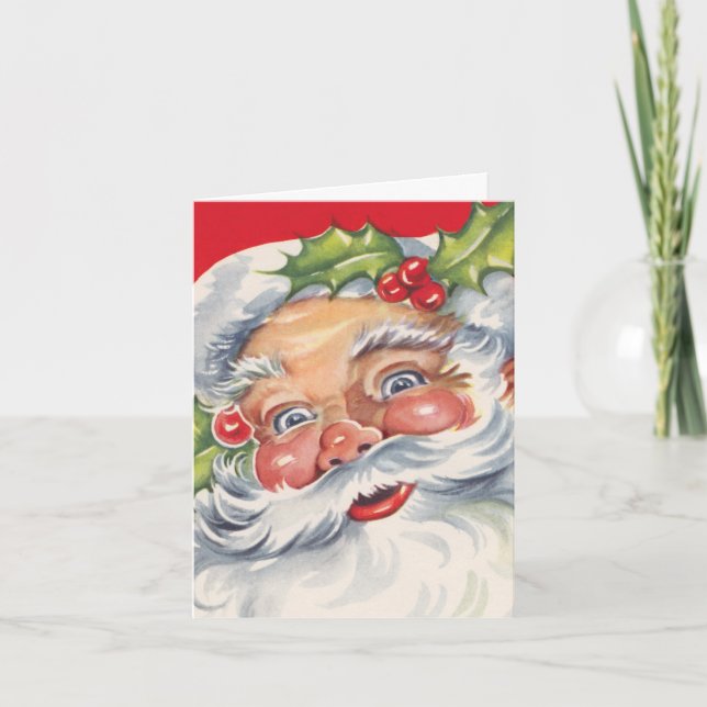 Cartão De Agradecimento Natal Vintage Obrigado (Frente)