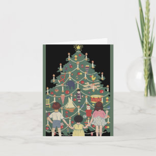 Cartão De Agradecimento Natal Vintage Obrigado