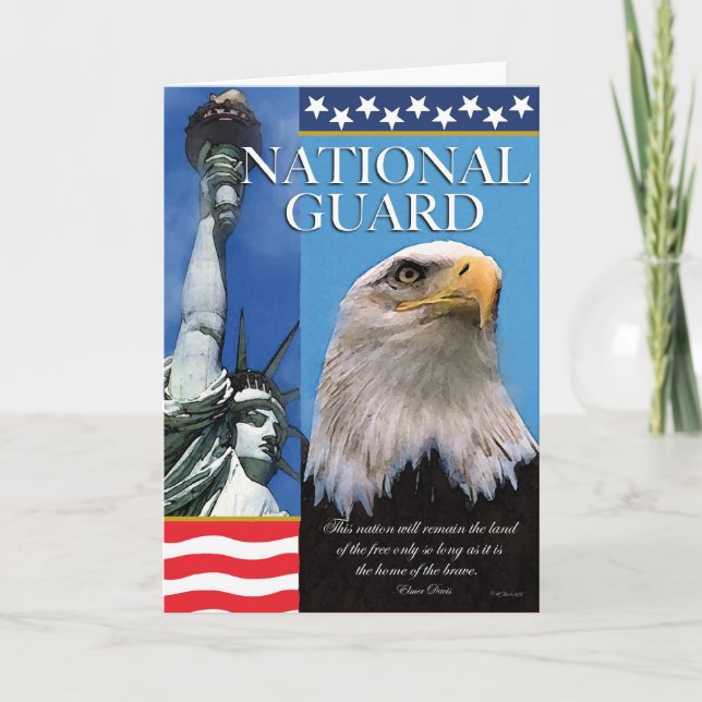 Cartão De Agradecimento National Guard Patriotic Troop Support Card (Frente)