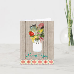 Cartão De Agradecimento Native American Thank You Card Feathers