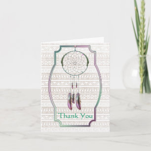 Cartão De Agradecimento Native American Thank You Card with Dreamcatcher
