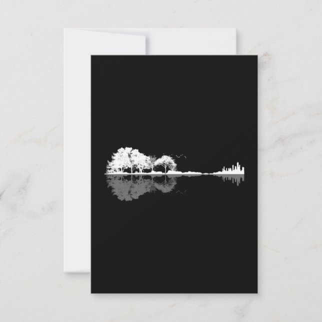 Cartão De Agradecimento Nature Guitar (Frente)