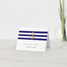 Cartão De Agradecimento Nautical Navy Thank You Cards