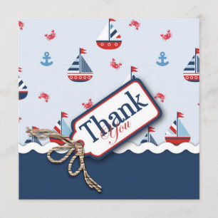 Cartão De Agradecimento Navios Ahoy! Quadrado de TY