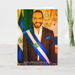 Cartão De Agradecimento Nayib Bukele, Presidente de El Salvadore