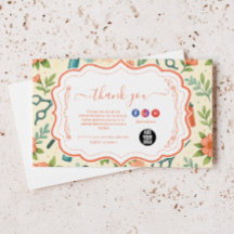 Negócios de Estilista de Cabelo Floral de Pêssego