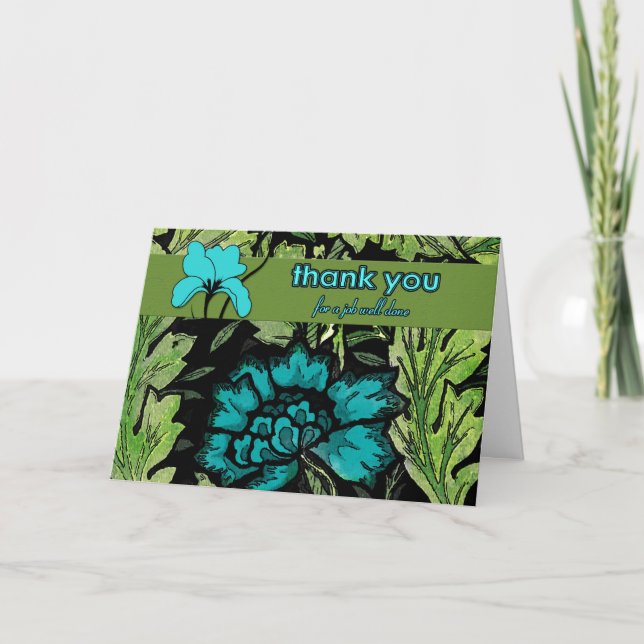 Cartão De Agradecimento Negócios Obrigado Trabalho Bem Feito (Frente)