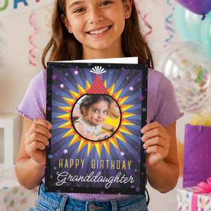 Cartão De Agradecimento Neta Aniversário Foto Personalizada Sol