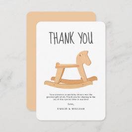 Cartão De Agradecimento Neutra de gênero minimalista do Chá de fraldas de