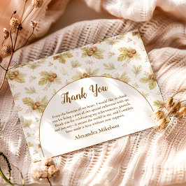 Cartão De Agradecimento Neutral Woodland Wild One Birthday