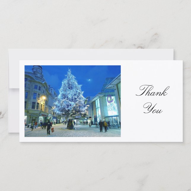 Cartão De Agradecimento Neve em Cardiff - Obrigado (Frente)