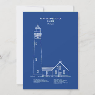 Cartão De Agradecimento New Presque Isle Lighthouse - Michigan - AD