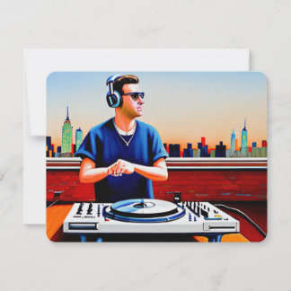 Cartão De Agradecimento New York Roof Top Dj