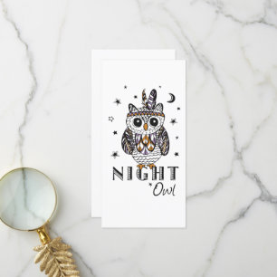 Cartão De Agradecimento Night Owl