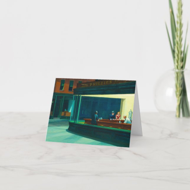 Cartão De Agradecimento Nighthawks, 1942 por Edward Hopper (Frente)