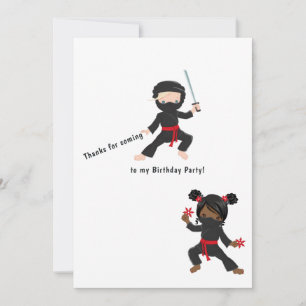 Cartão De Agradecimento Ninja Birthday