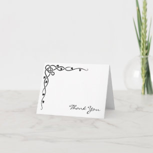 Cartão De Agradecimento Nó Celta Preto Canto Vinha Obrigado