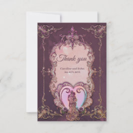 Cartão De Agradecimento No Embrião do Coração.