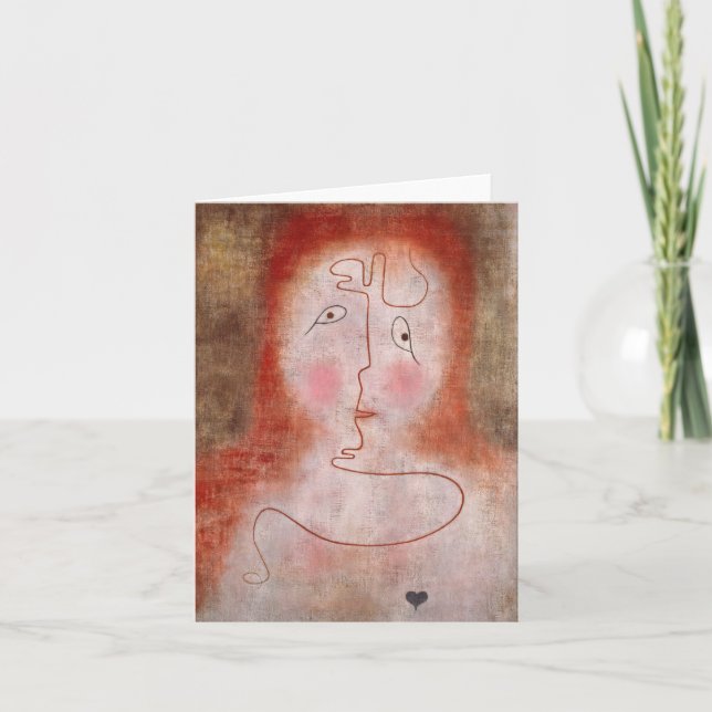 Cartão De Agradecimento No Espelho Mágico de Paul Klee (Frente)