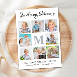 Cartão De Agradecimento No Loving Memory 8 Photo Collage Simpatia Funeral