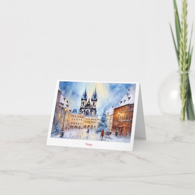 Cartão De Agradecimento Noite de Praga na República Checa (Frente)