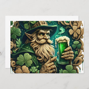 Cartão De Agradecimento Noite Encantada de Brinde Ale A Leprechauns